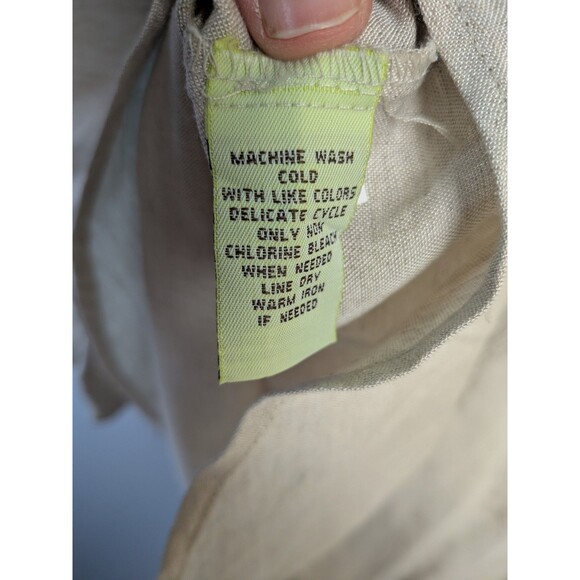 CUBAVERA Shirt Mens L Linen Blend Pullover Guayabera Long Sleeve - Picture 9 of 14